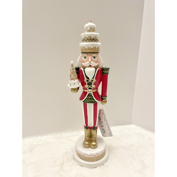 JINGLES and JOY Red Traditional CHRISTMAS Holiday Nutcracker 14" - Picture 1 of 4